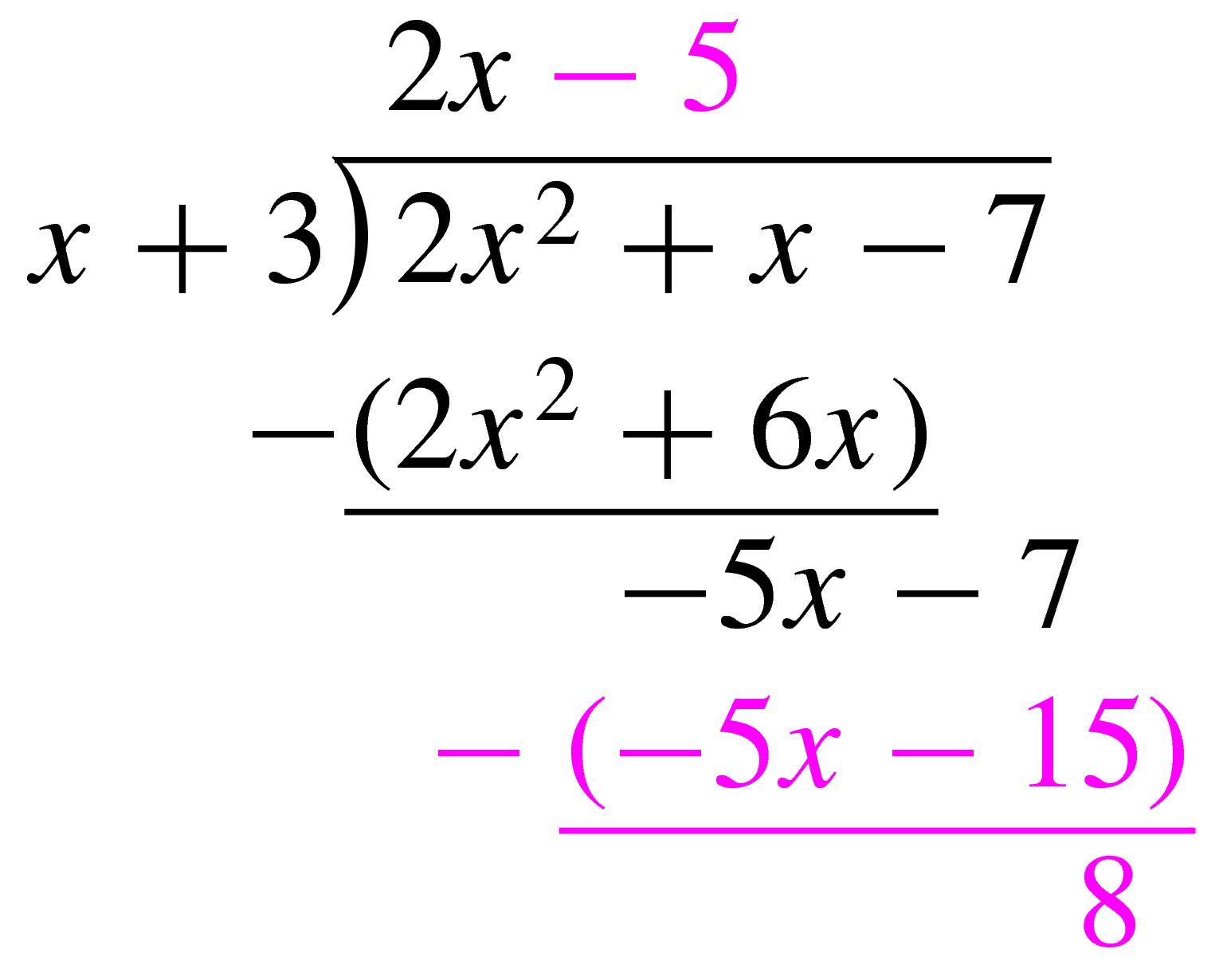 long division box